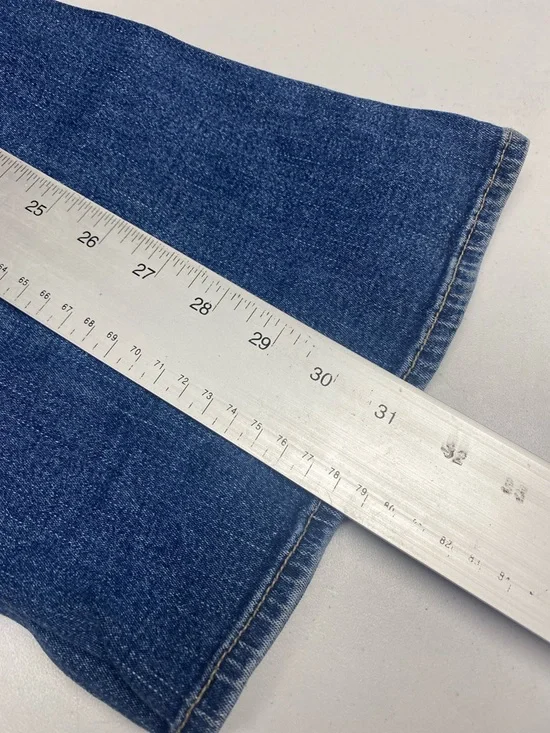 Men’s Straight Fit Jeans in Distressed Blue Denim - Picture 6 of 10